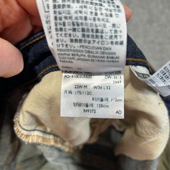 Levi's Women's Style 590‎ Bootcut Jeans Dark Wash Size 22W 36x32 - Picture 9 of 11